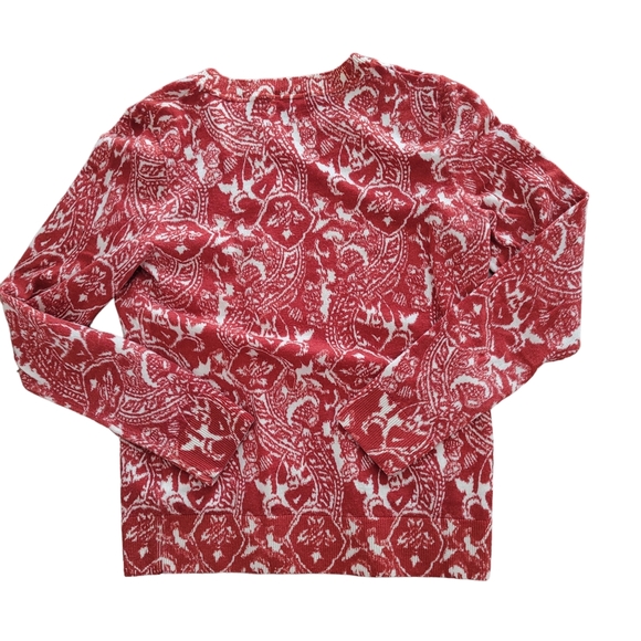 Talbots Pure Merino Wool Paisley Cardigan - Picture 2 of 6